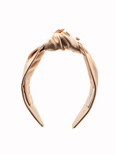 Load image into Gallery viewer, Reese Gold Satin Knotted Headband