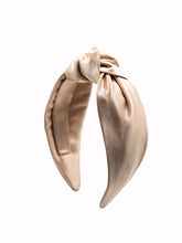 Load image into Gallery viewer, Reese Gold Satin Knotted Headband