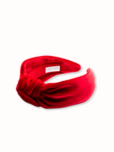 Load image into Gallery viewer, Ruby Velvet Knotted Headband