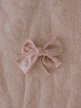 Load image into Gallery viewer, Velvet Bow with Pearl Details, Livy Lou Collection