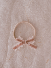 Load image into Gallery viewer, Velvet baby headband with lace, Livy Lou Collection