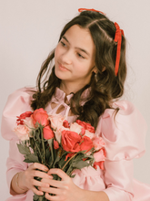 Load image into Gallery viewer, Ruby Velvet Skinny Schoolgirl Bows