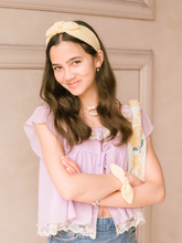 Load image into Gallery viewer, Katie Yellow Girls Knotted Headband