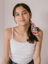 Load image into Gallery viewer, red, white, and blue scrunchie