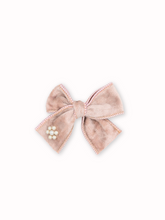 Load image into Gallery viewer, Velvet Bow with Pearl Details, Livy Lou Collection