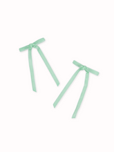 Load image into Gallery viewer, Elfie Velvet Skinny Schoolgirl Bows ( 2 piece set )