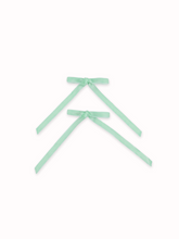 Load image into Gallery viewer, Elfie Velvet Skinny Schoolgirl Bows ( 2 piece set )