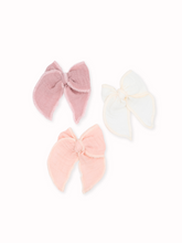 Load image into Gallery viewer, Linen gauze mini fable bows Livy Lou Collection