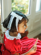 Load image into Gallery viewer, Belle Epoque White Lace and Velvet Bow