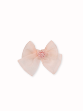 Load image into Gallery viewer, Large pink bow with a central flower design on a white background