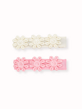 Load image into Gallery viewer, Floral Design Embroidered Hair Clips / Livy Lou Collection
