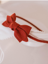 Load image into Gallery viewer, Valeria Red Linen Headband