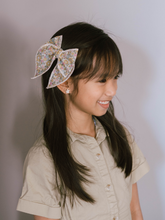 Load image into Gallery viewer, Livy Lou Collection, Large Fable Bow in Liberty of London Tana Lawn Betsy Anne Yellow, Spring and Summer Classic Bow