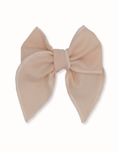 Livy Lou Collection Luna Fable Bow in 100% Organic Cotton in pink blush color,  perfect for daily wear and special occasion