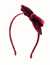Load image into Gallery viewer, Liz Maroon Velvet Headband
