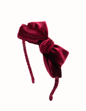 Load image into Gallery viewer, Liz Maroon Velvet Headband