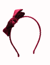 Load image into Gallery viewer, Liz Maroon Velvet Headband