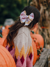 Load image into Gallery viewer, Livy Lou Collection Candy Corn Fable Bow, Thanksgiving, Halloween, Fall Bow