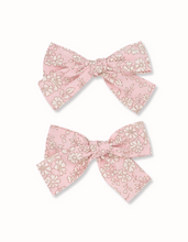 Load image into Gallery viewer, Ava Pinwheel Bows in Liberty of London Fabric (2 piece sets)