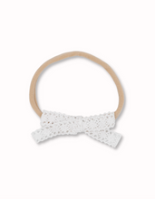 Load image into Gallery viewer, Hannah Crochet Baby Bow Headband