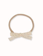Load image into Gallery viewer, Hannah Crochet Baby Bow Headband