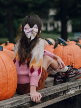 Load image into Gallery viewer, Livy Lou Collection Candy Corn Fable Bow, Thanksgiving, Halloween, Fall Bows