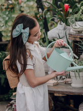 Load image into Gallery viewer, Liberty of London fable bow light teal, Livy Lou Collection, Spring Collection