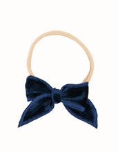 Load image into Gallery viewer, Sapphire Baby Bow Headband