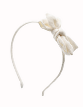 Load image into Gallery viewer, White Linen Gauze Headband for Toddler Girls