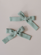 Load image into Gallery viewer, Sage Schoolgirl Bow