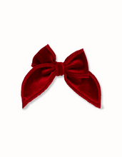 Load image into Gallery viewer, Livy Lou Collection Red Velvet fable bow