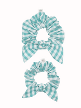 Load image into Gallery viewer, Plaid Mint Green Mommy and Me Scrunchie / Livy Lou Collection
