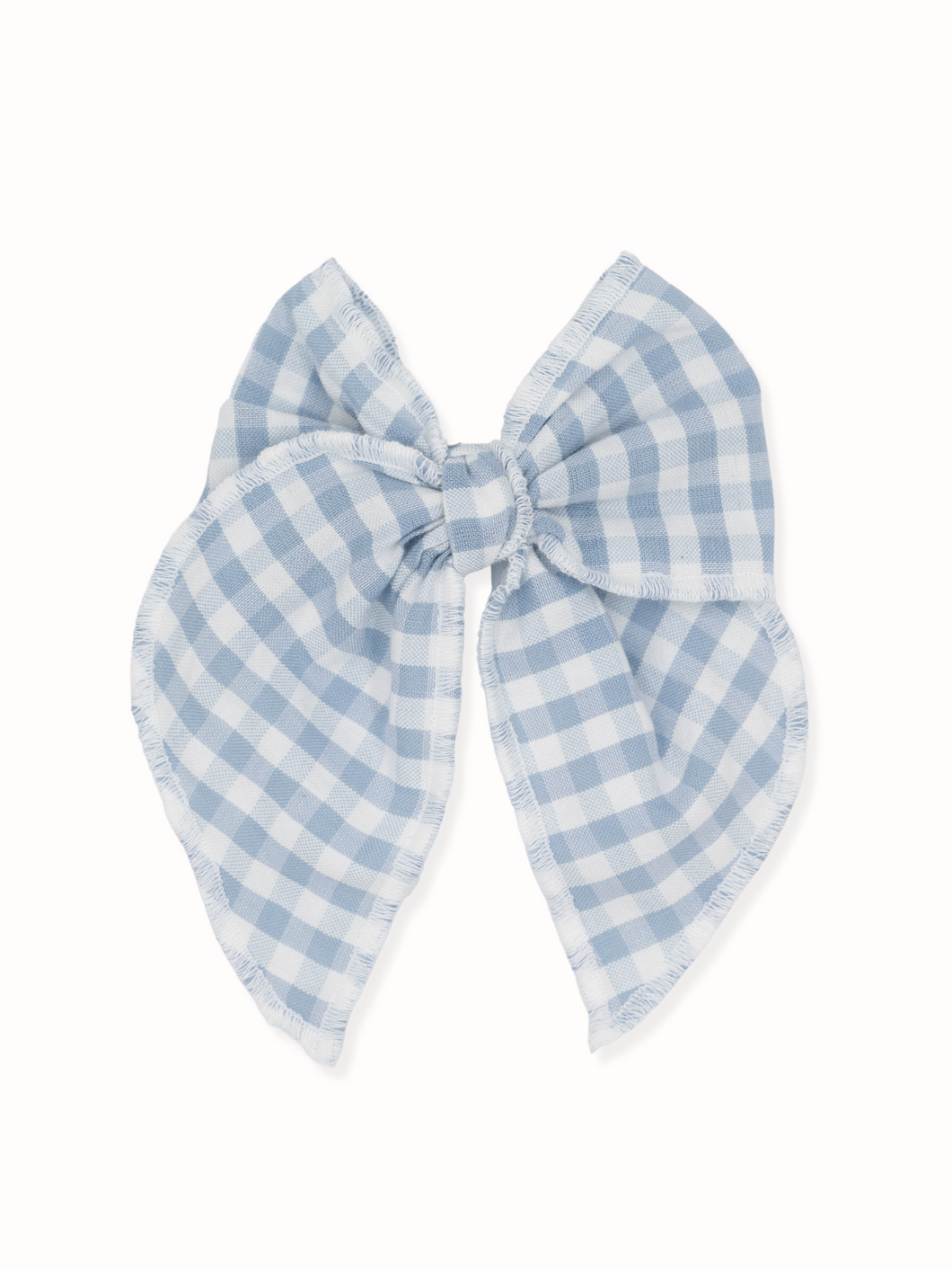 Alice Plaid Powder Blue Large Fable bow / Livy Lou Collection