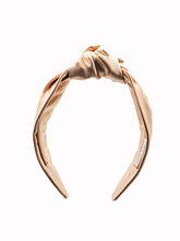 Load image into Gallery viewer, Reese Gold Satin Knotted Headband
