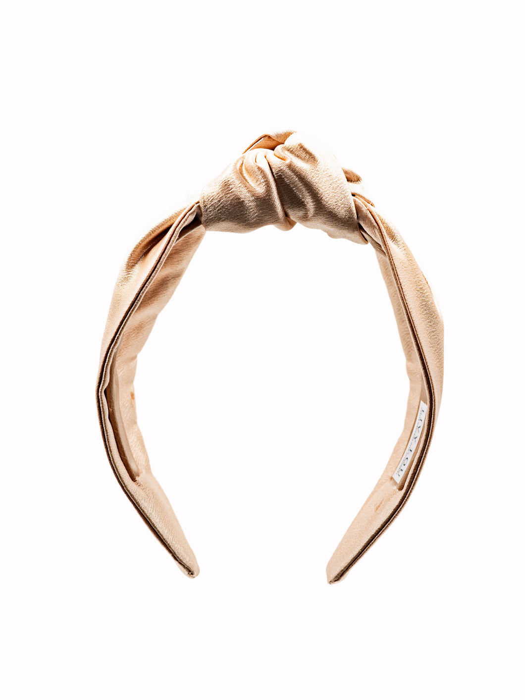 Reese Gold Satin Knotted Headband