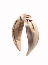 Load image into Gallery viewer, Reese Gold Satin Knotted Headband
