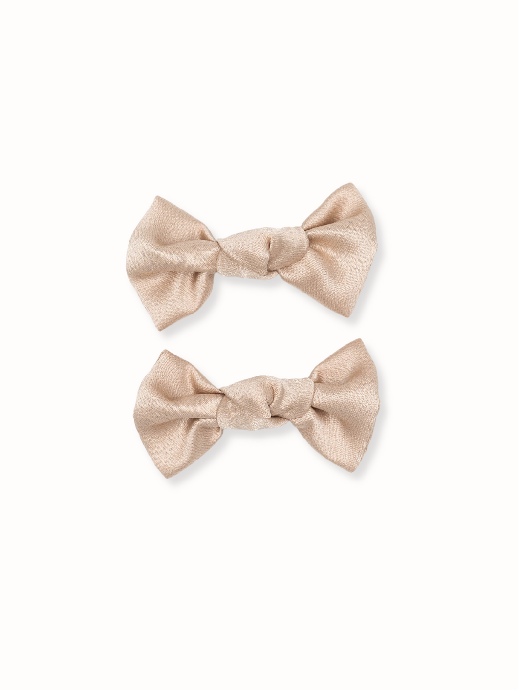 Reese Gold Satin Knotted Mini Bow ( 2 Piece Set )