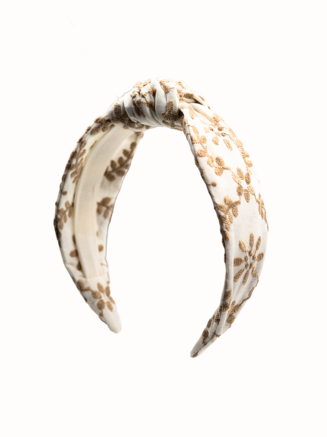 Lola Embroidered Cotton Knotted Headband