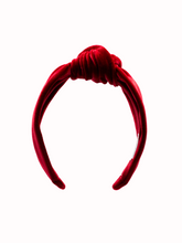 Load image into Gallery viewer, Ruby Velvet Knotted Headband
