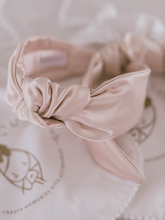 Load image into Gallery viewer, Reese Gold Satin Knotted Headband
