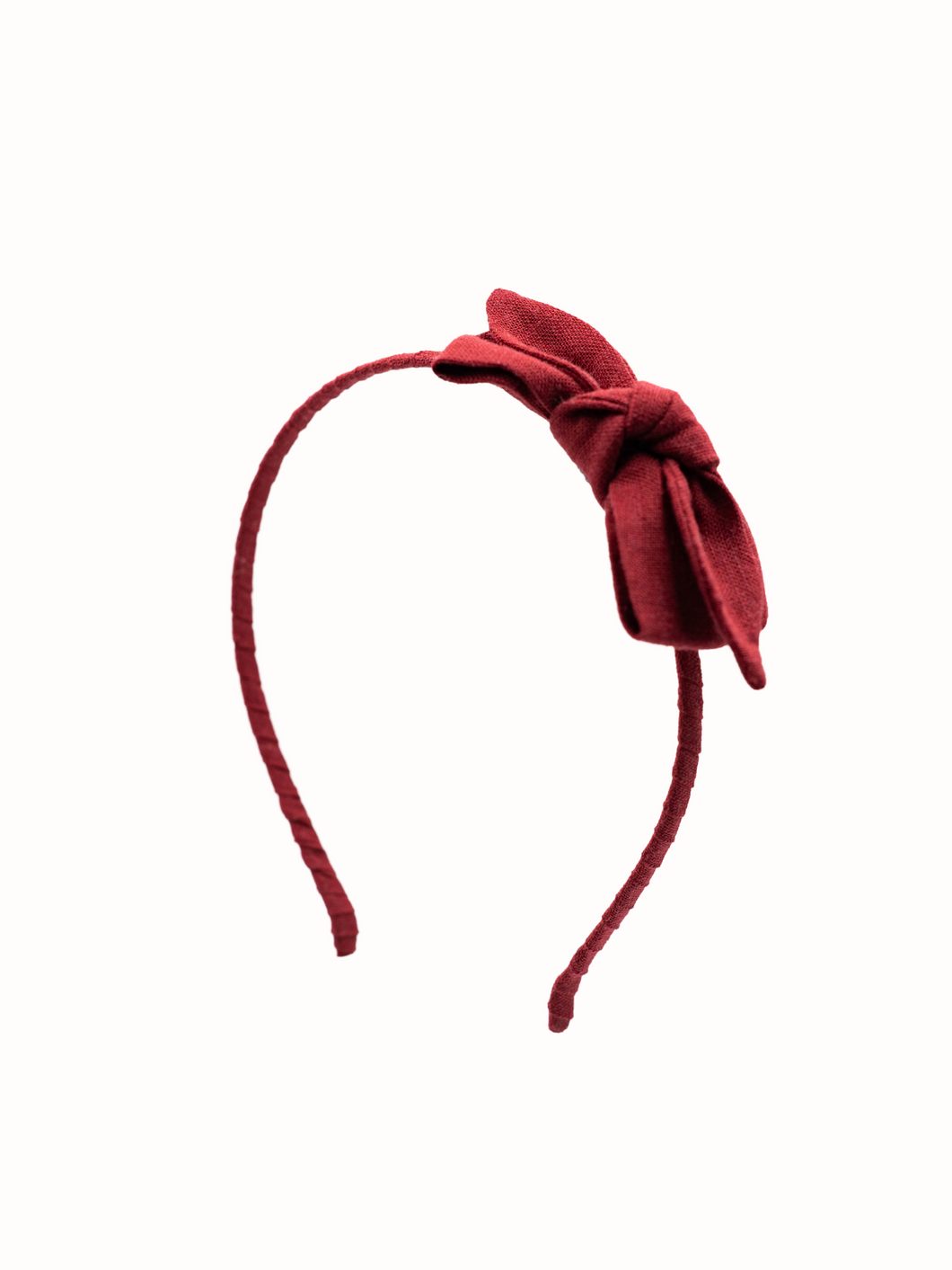 Valeria Red Linen Headband