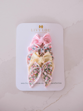 Load image into Gallery viewer, Sylvie Goldie Liberty of London Mini Fable Bow Clips
