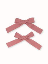 Load image into Gallery viewer, Mia Linen Schoolgirl Bow
