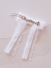 Load image into Gallery viewer, Belle Epoque White Lace and Velvet Bow
