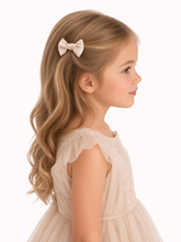 Load image into Gallery viewer, Reese Gold Satin Knotted Mini Bow ( 2 Piece Set )
