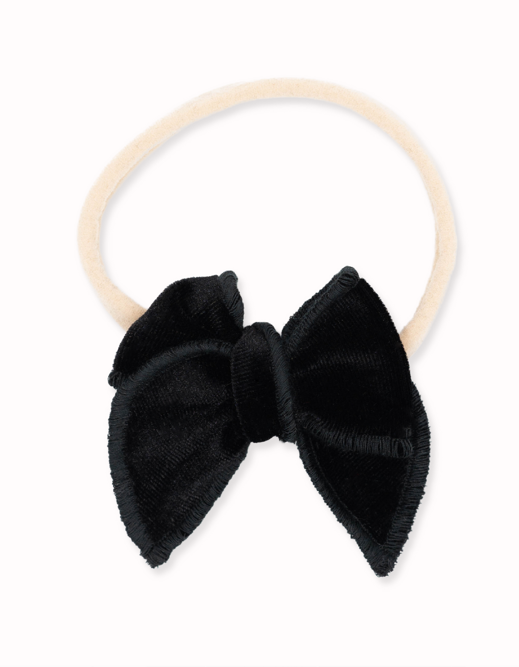 Onyx Velvet Baby Bow Headband