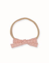Load image into Gallery viewer, Hannah Crochet Baby Bow Headband
