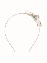 Load image into Gallery viewer, Livy Lou Collection Ivory Organic Cotton Double Bow Headband, Cream
