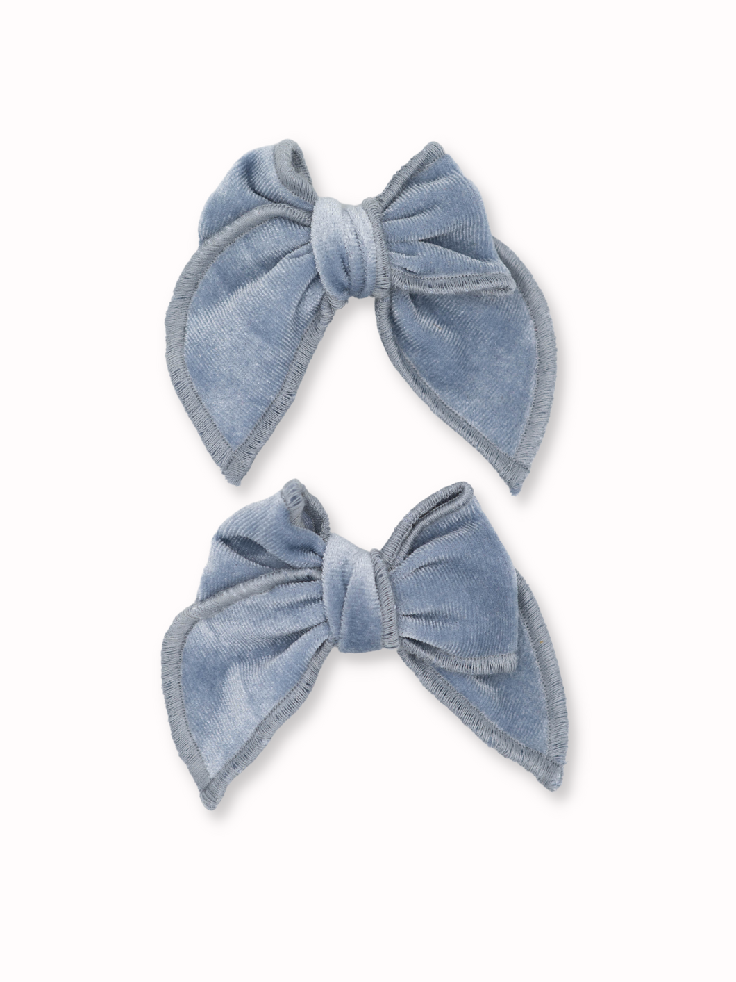 Elsa Baby Blue Velvet Mini Fable Bow 2 piece sets