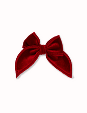 Load image into Gallery viewer, Livy Lou Collection Red Velvet fable bow
